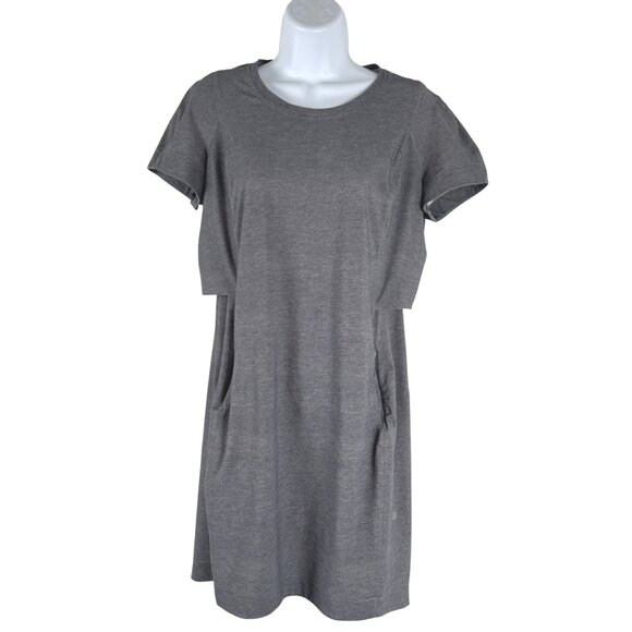 Lululemon &go Endeavor Dress Size 10 Heathered Texture Printed Grey DR-1667 - Picture 1 of 9